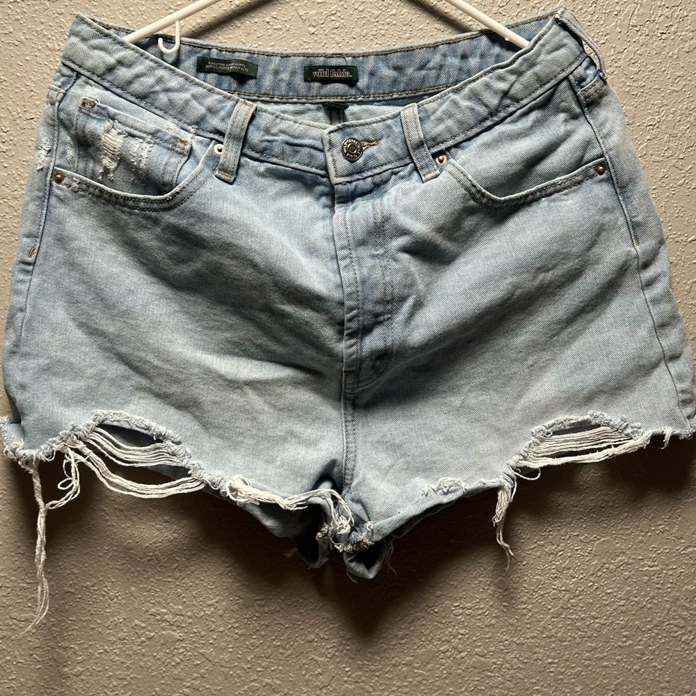 Casual Light Blue Jean Shorts
